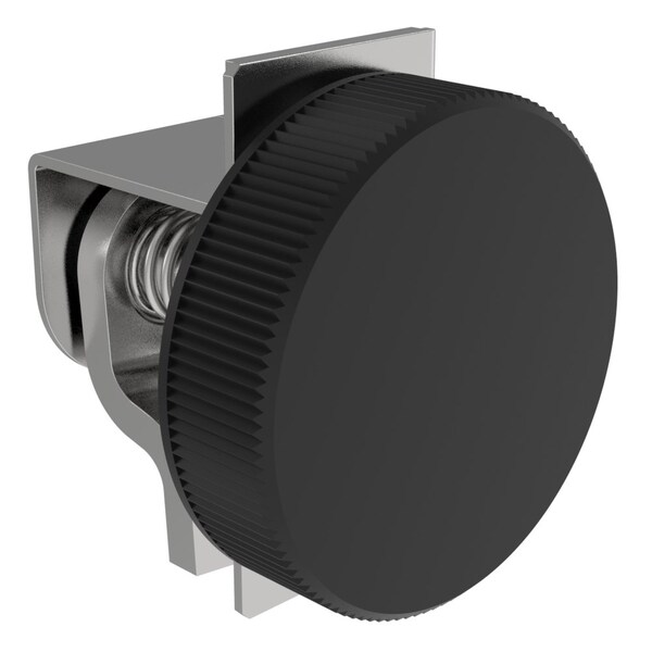 Southco Compression Latch, Self-adjusting Grip, Low Profile Black Knob, Turn Clockwise to Latch / Lock - 44-1-34-0
