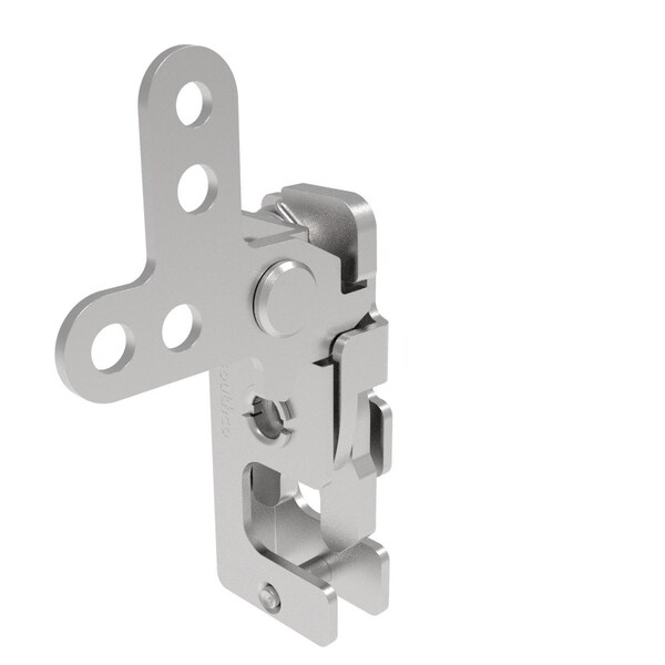 Southco Rotary Push To Close Latch, Small Size, Two Stage, 2-Point Lever 1/4-20 Thread, Stainless Steel - R4-10-41-301-20