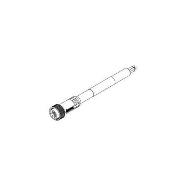 Woodhead Mini-Change A-Size Single-Ended Cordset, 5 Poles, Male (Straight) To Pigtail, 16 Awg, Pvc Cable - 1300061447