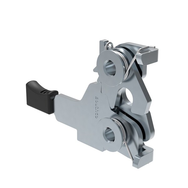 Southco Rotary Push To Close, Medium Size, Hand Operated, M8 Thread, Steel, Zinc Plate, Bright chromate - R4-20-32-401-10
