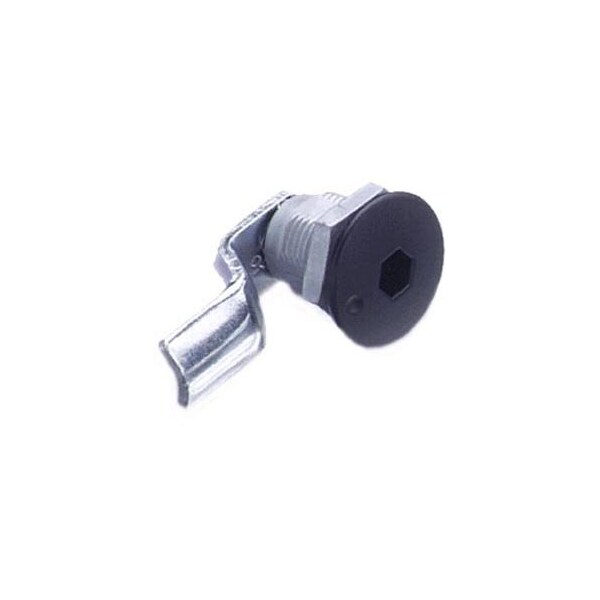 Southco Quarter-Turn Cam Latch, 8 mm Hex Recess, 6mm .24 in Grip, Not Sealed Zinc Alloy, Powder Coat - E5-2-015-000