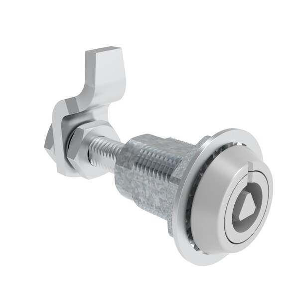 Southco Vise Action, Compression Latch, 8 mm Triangle, Zinc Alloy, Powder Coat, Silver, Offset Cam - E3-120-27