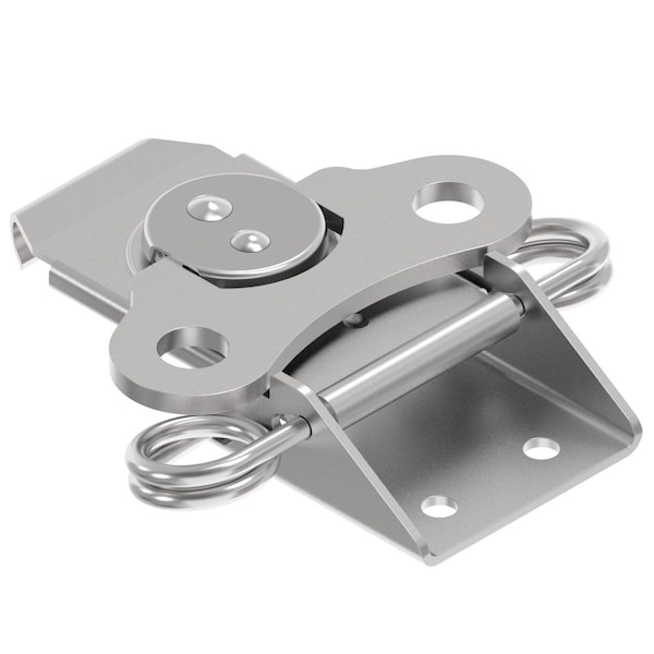 Southco Link Lock Draw Latch, Large Size, Spring Loaded, Steel, Bright. - K5-2856-07