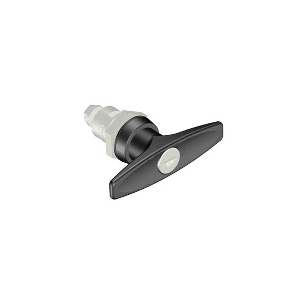 Southco Quarter-Turn Cam Latch, Key Locking Reversible Key T-handle, Spring-return Actuator - E5-9-625-TR0-10