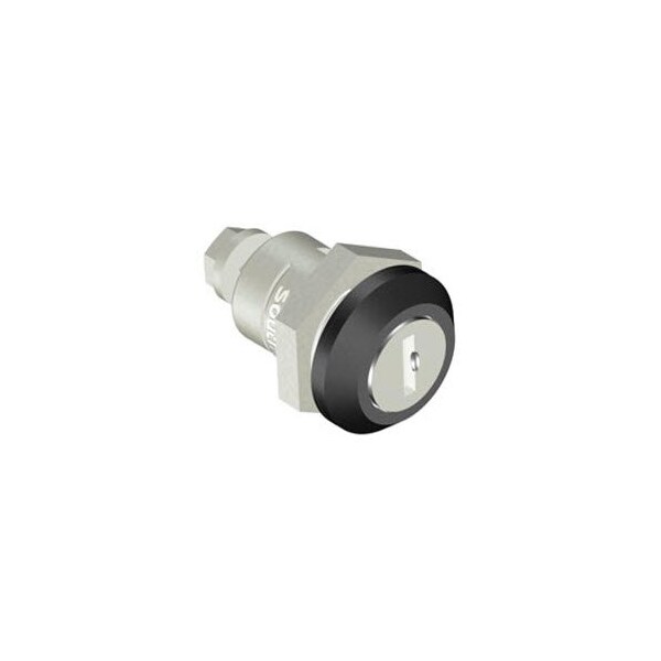 Southco Quarter-Turn Cam Latch, Key Locking, Without Cam, Not Sealed, Zinc Alloy, Powder Coat, Black - E5-5-405-TL0-10