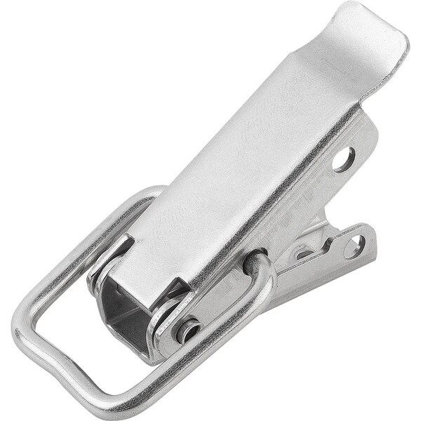 Kipp Latch DIN3133 W. Draw Bail, Fast. Holes Covered 70X18X12, A=22, D=3, 5, Stainless 1.4301 Tumbled - K1336.350742