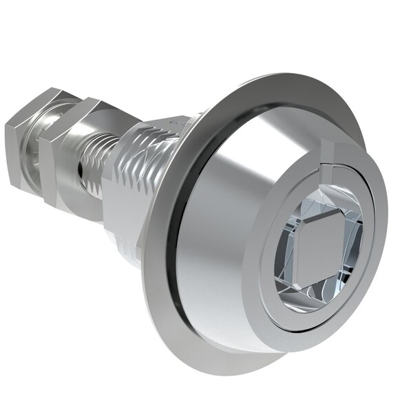 Southco Vise Action  Compression Latch, Large Size, 8 mm Square, Zinc Alloy, Powder Coat, Silver - E3-C2210-07