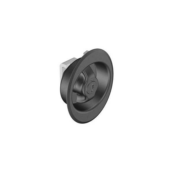 Southco Quarter-Turn Cam Latch, Clockwise to Latch, Flush Cup Wing Style, Keylocking Reversible Key - E5-91-325-RR1-13
