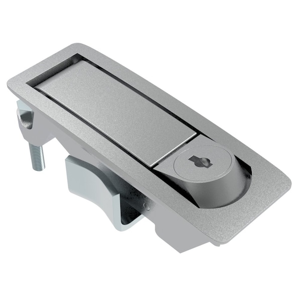 Southco Compression Latch, Key Locking, Raised Trigger, Not sealed, Zinc Alloy, Chrome Plated, Textured - C2-32-21