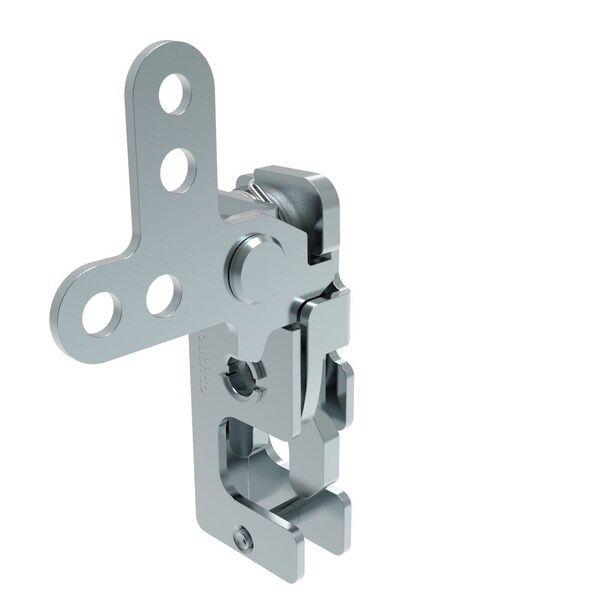 Southco Rotary Push To Close Latch, Small Size, Single Stage, 2-Point Lever M6 Thread, Steel - R4-10-22-301-10
