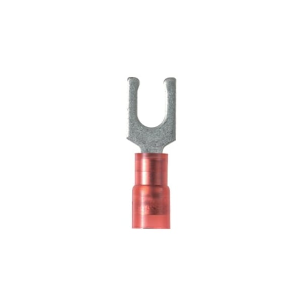 Panduit 22-18 AWG Nylon Locking Fork Terminal #10 Stud PK1000, Insulation Color: Red - PNF18-10LF-M