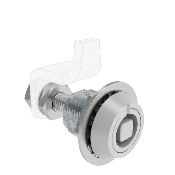 Southco Vise Action  Compression Latch, Large Size, 8 mm Square, Zinc Alloy, Powder Coat, Silver - E3-C110-07