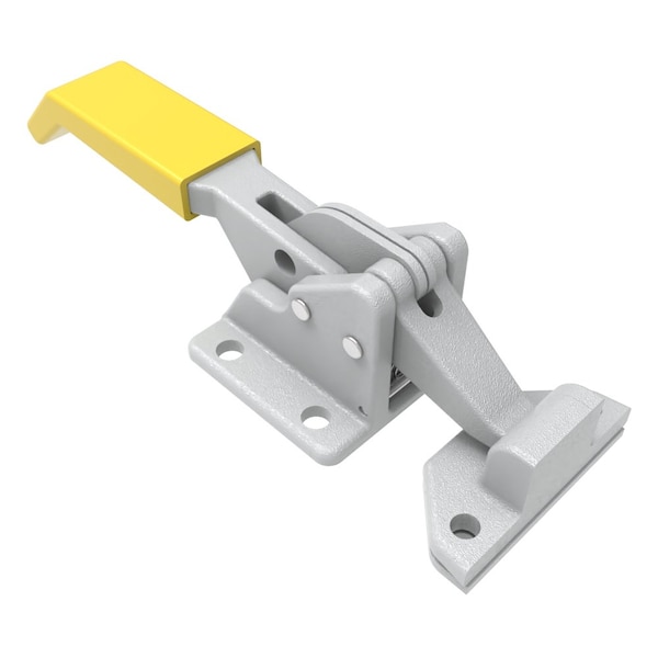 Southco Compression Lever Latch, Pad Lockable, Yellow Vinyl Grip, Cast iron, Zinc Immersion Coating - A2-10-501-22