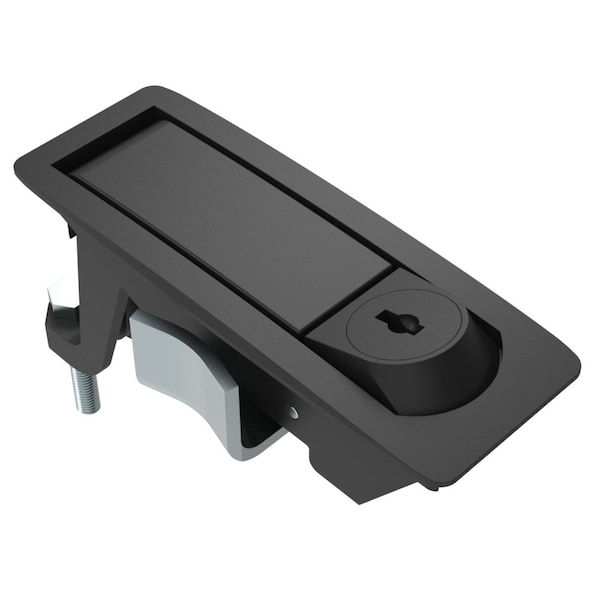 Southco Compression Latch, Key Locking, Raised Trigger, Not sealed, Zinc Alloy, Powder Coat, Black - C2-33-25