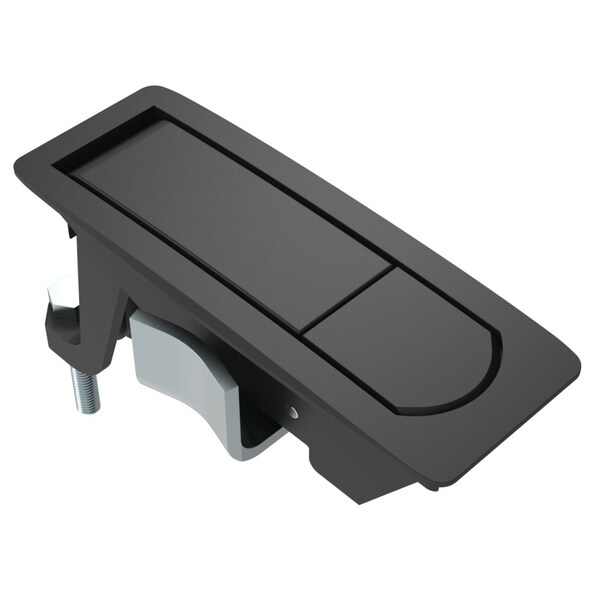 Southco Compression Latch, No Restriction, Flush Trigger, Not sealed, Zinc Alloy, Powder Coat, Black - C2-33-35-3