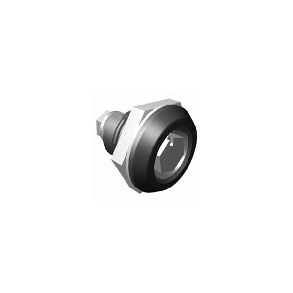 Southco Quarter-Turn Cam Latch, Bellcore 216, Without Cam, Sealed, Zinc Alloy, Powder Coat, Black - E5-6-135-UU1