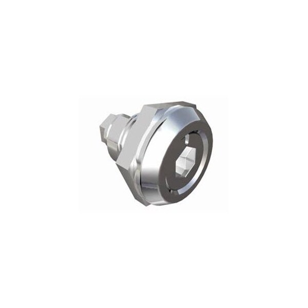 Southco Quarter-Turn Cam Latch, 8 mm Hex Recess, Without Cam, Sealed, Stainless Steel, Passivated, 0 - E5-6-0124-UU1
