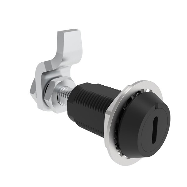 Southco Vise Action  Compression Latch, Large Size, Slotted Recess, Aluminum Alloy, Powder Coat, Black - E3-19-256