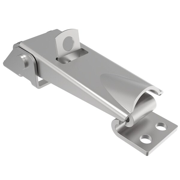 Southco Under-center Draw Latch Large Size, Steel, Zinc Plate, Bright chromate.  Fixed Grip Draw Latches. - 91-772-07