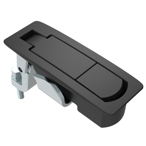 Southco Compression Latch, No Restriction, Flush Trigger, Sealed, Zinc Alloy, Powder Coat, Black - C2-43-35