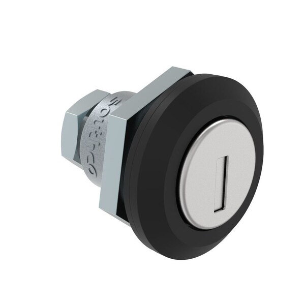 Southco Fixed Grip Cam Latch, Mini, Key-Locking, Sealed, Zinc Alloy, Powder Coat, Black - E5-M-405-UU1-10