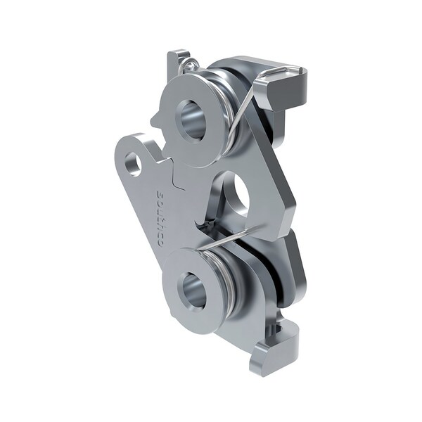 Southco Rotary Push To Close, Medium Size, Bottom, M8 Thread, Steel, Zinc Plate, Bright chromate - R4-20-32-501-10