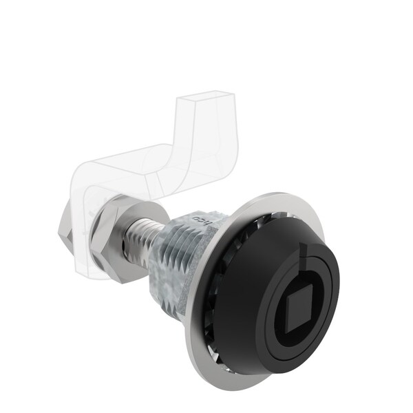 Southco Vise Action  Compression Latch, Large Size, 7 mm Square, Zinc Alloy, Powder Coat, Black - E3-C14-05