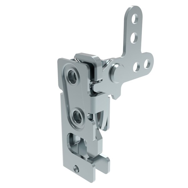 Southco Rotary Push To Close Latch, Small Size, Single Stage, 2-Point Lever 1/4-20 Thread, Steel - R4-10-11-301-10