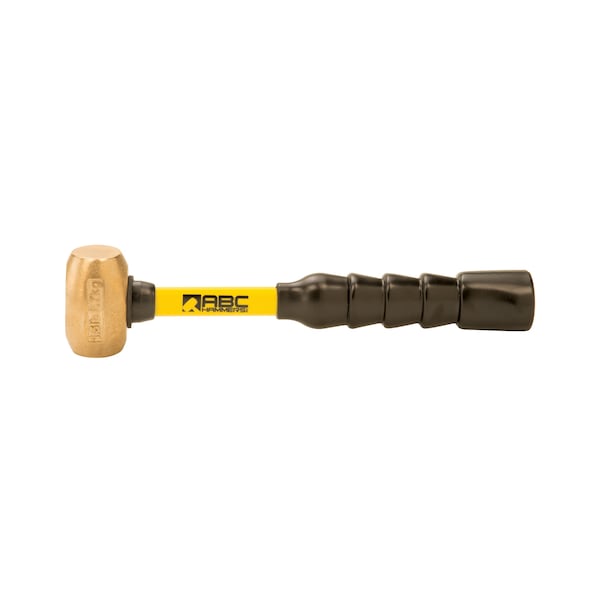 Abc Hammers 1.5 lb. Brass Hammer with 10" Fiberglass Handle - ABC1.5BFB