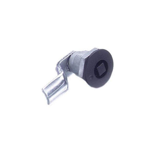 Southco Quarter-Turn Cam Latch, 8 mm Square, 6mm .24 in Grip, Sealed, Zinc Alloy, Powder Coat, Black - E5-2-055-001