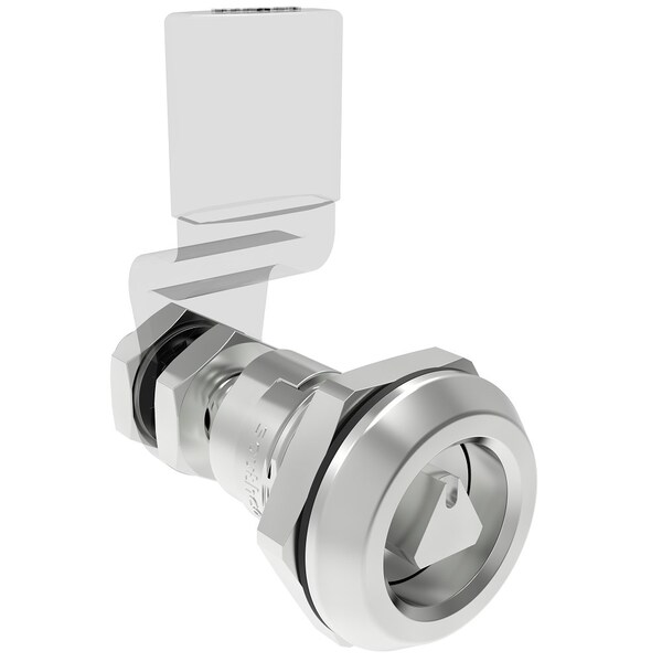 Southco Quarter-Turn Cam Latch, 8 mm Triangle Recess, Sealed, Zinc Alloy, Chrome Plated, Bright - E5-6-032-01