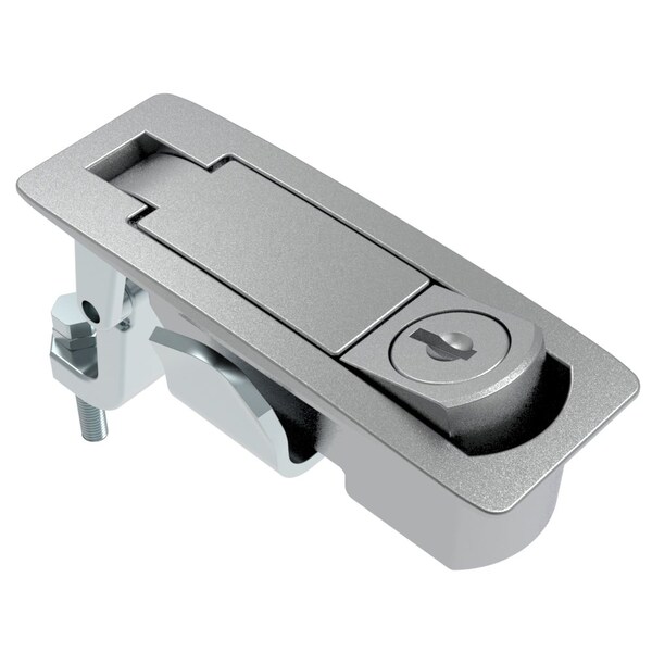 Southco Compression Latch, Key Locking, Raised Trigger, Sealed, Zinc Alloy, Chrome Plated, Textured - C2-43-21