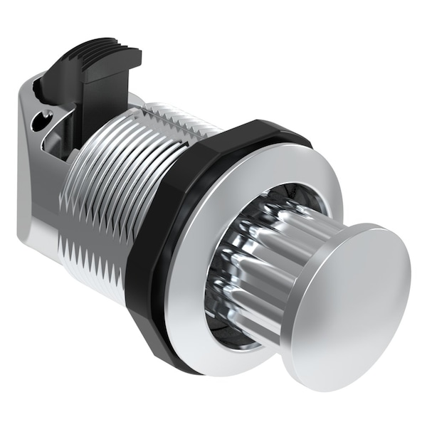 Southco Push To Close Latch, No Restriction, Plastic, Chrome Plated, Chrome - M1-2A-11-1