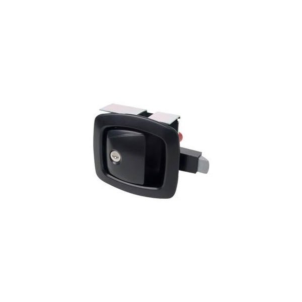 Southco Push To Close Latch, Locking, Reversible R001 2 Keys Included, Zinc Alloy, Powder Coat, Black - R3-20-320-50