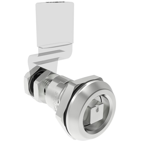 Southco Quarter-Turn Cam Latch, 8 mm Square, Sealed, Zinc Alloy, Chrome Plated, Bright - E5-6-052-01