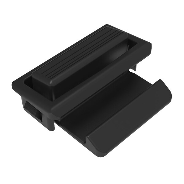 Southco Push To Close Latch, Snap-In, Low Profile, Plastic, Acetal, Black - 80-202