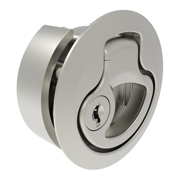 Southco Actuator, Key Locking, Large Size, 316 Stainless Steel, Electropolished, Bright - AC-M1-72-8