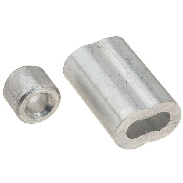 National Hardware SPB3231 Series Ferrule and Stop, 3/16 in Dia Cable, Aluminum - N830-354