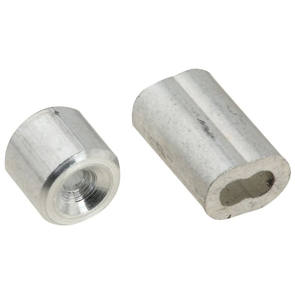 National Hardware SPB3231 Series Ferrule and Stop, 1/16 in Dia Cable, Aluminum - N830-350