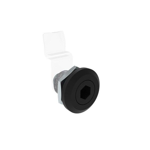Southco Fixed Grip Cam Latch, Mini, Universal, 6 mm Hex Recess, Sealed, Zinc Alloy, Powder Coat, Black - E5-M-185-UU1