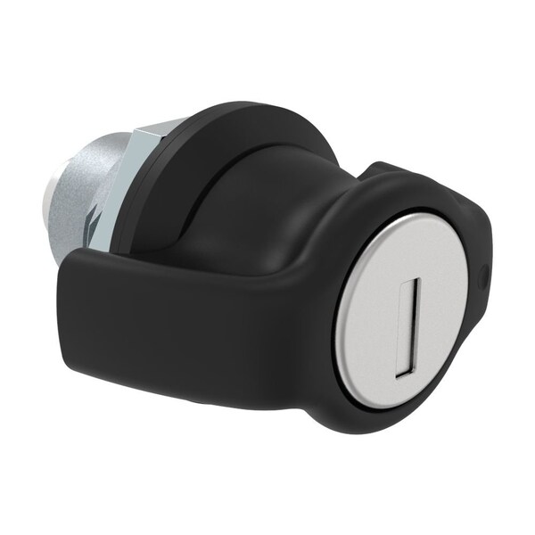 Southco Fixed Grip Cam Latch, Mini, Key-Locking, Wing Knob, Sealed, Zinc Alloy, Powder Coat, Black - E5-M-315-UU1-10