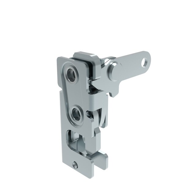 Southco Rotary Push To Close Latch, Small Size, Two Stage, Perpendicular Lever M6 Thread, Steel - R4-10-32-101-10