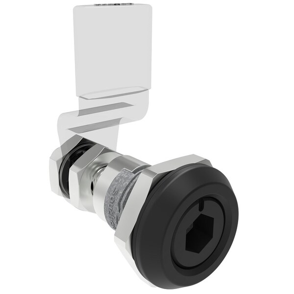 Southco Quarter-Turn Cam Latch, 8 mm Hex Recess, 316 Stainless Steel, Passivated - E5-6-015-01