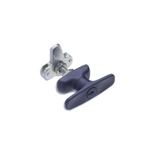 Southco Cam Latch T-Handle, Turn Counterclockwise to Latch / Lock, Long Cam, Zinc Alloy Powder Coat - 92-22-532