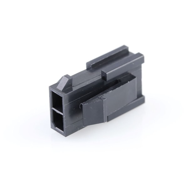 Molex Board Connector, 2 Contact(S), Female, Straight, Crimp Terminal, Locking, Black Insulator, Plug - 430200210