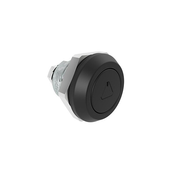 Southco Quarter-Turn Cam Latch, 7 mm Triangle Shuttered Recess, Zinc Alloy, Powder Coat, Black - E5-8-025-UU1