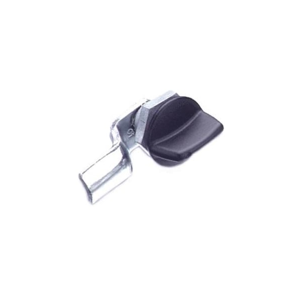 Southco Quarter-Turn Cam Latch, Tall wing, 2mm .08 in Grip, Sealed, Zinc Alloy, Powder Coat, Black - E5-1-125-021