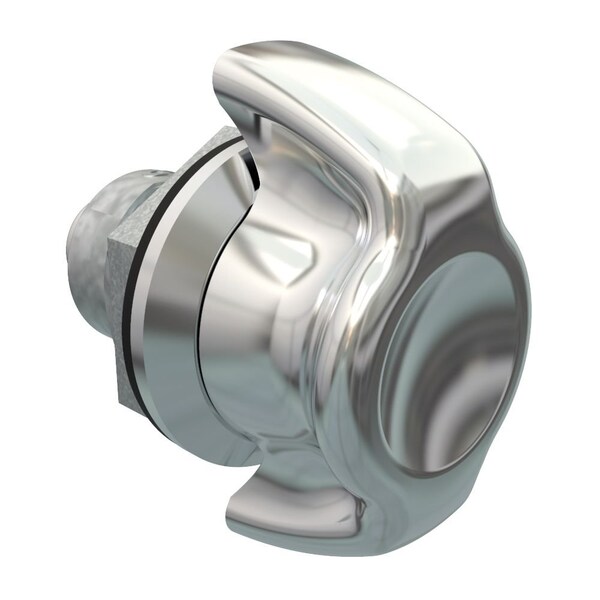 Southco Fixed Grip Cam Latch, Mini, Universal, Wing Knob, Sealed, Zinc Alloy, Chrome Plated, Bright - E5-M-302-UU1