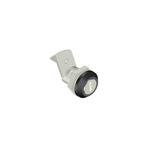 Southco Quarter-Turn Cam Latch, Key Locking, 23mm .91 in Grip, Not Sealed, Zinc Alloy, Powder Coat, Black - E5-5-405-510-13