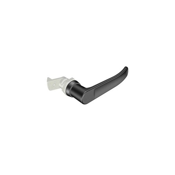 Southco Quarter-Turn Cam Latch, L-handle, 23mm .91 in Grip, Not Sealed, Zinc Alloy, Powder Coat, Black - E5-9-705-520